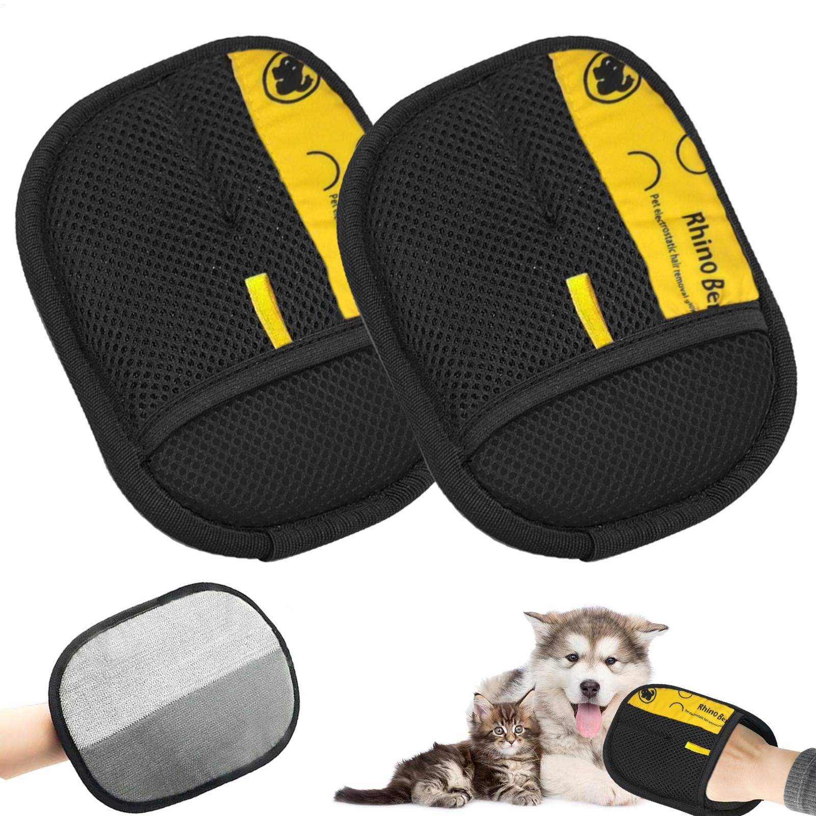 Pet Grooming Glove - 2 шт. перчатки для груминга кошек,