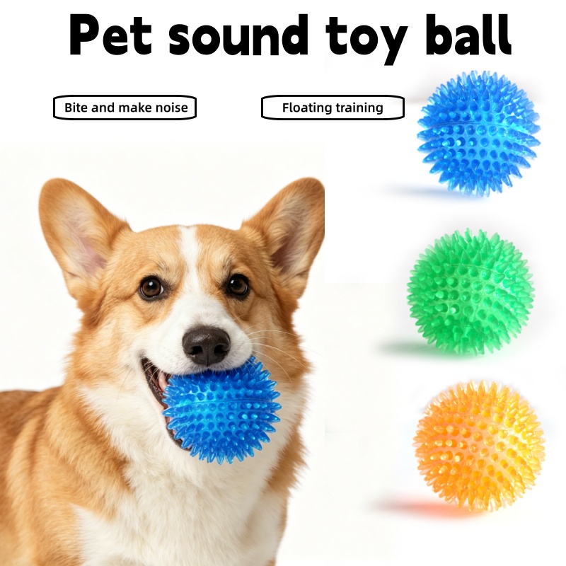 Pet Dental Chew Toy - Игрушка-мячик TPR с шипами для собак,