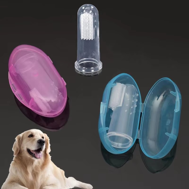 Dog Muzzle Silicone - Мягкая силиконовая зубная щетка-напальчник для собак