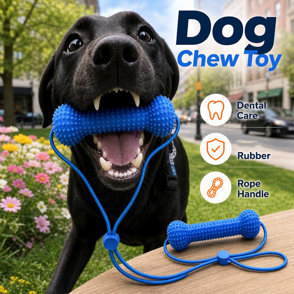 Pet Dental Chew Toy - Двухфункциональный дентальный фиксатор для собак, жевательная