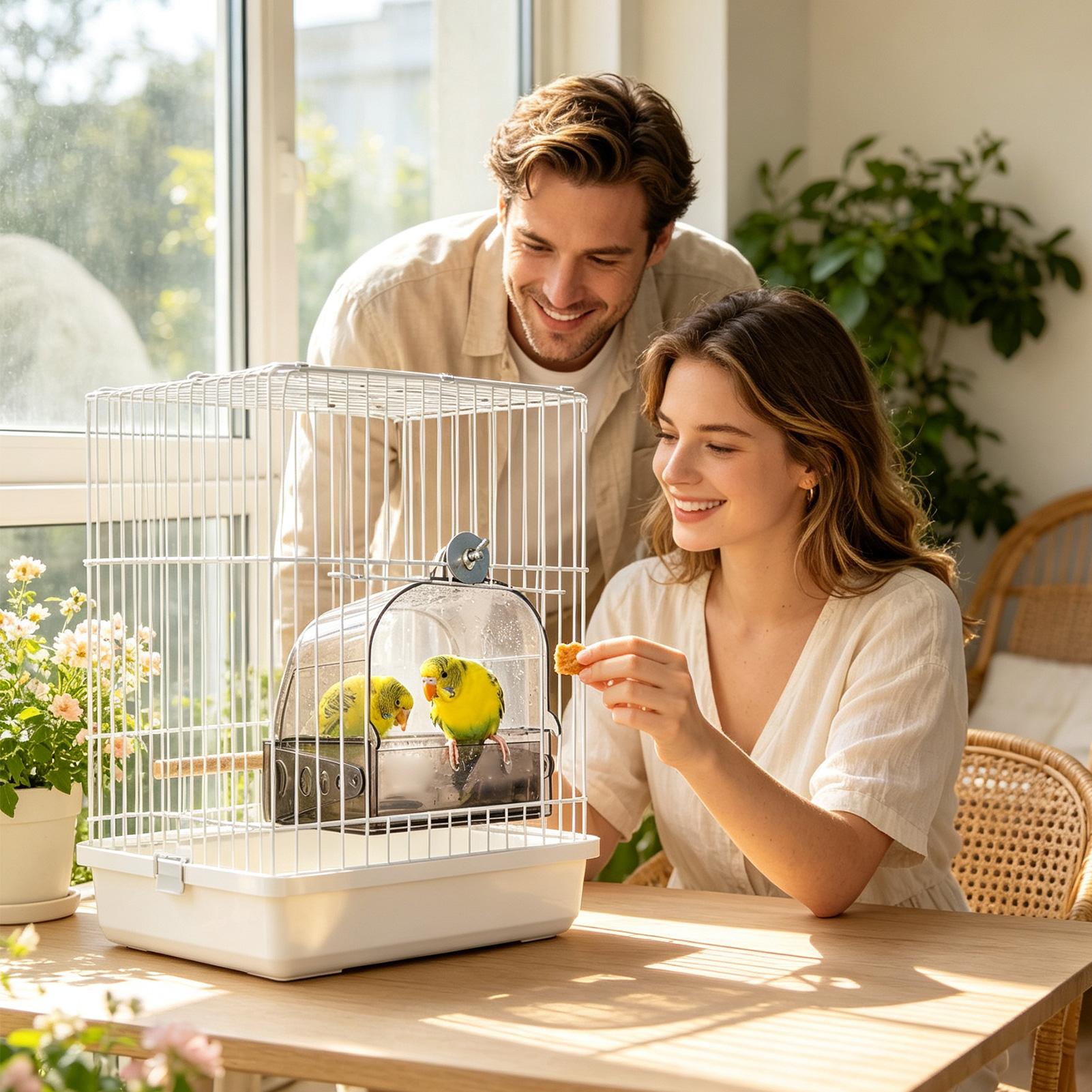 Bird Cage Parrot - Ванночка для птиц для клетки, съемная,